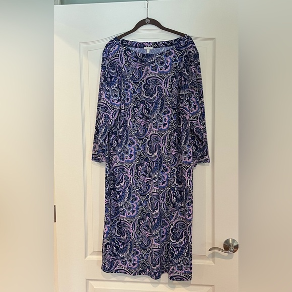 Talbots multi-colored paisley dress. - Picture 1 of 4